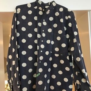 Men's Polka Dot Long Sleeved Shirt